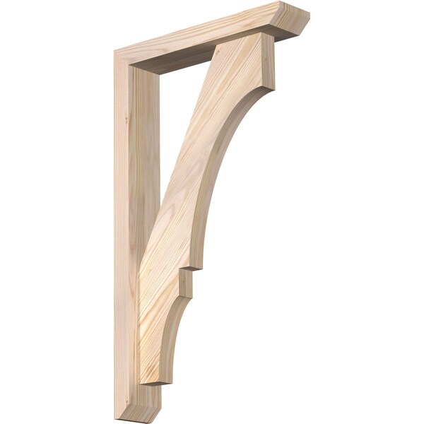 Ekena Millwork Balboa Slat Smooth Bracket w/ Offset Brace, Douglas Fir, 3 1/2"W x 16"D x 28"H BKT0402X16X28BOA06SDF - main